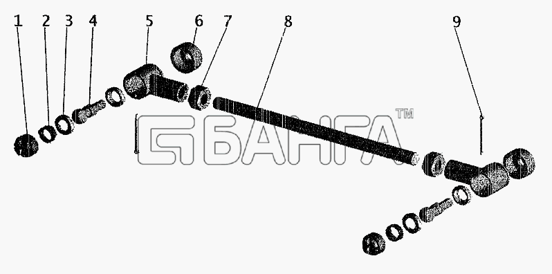 МАЗ МАЗ-6303 (2005) Схема Тяга-52 banga.ua